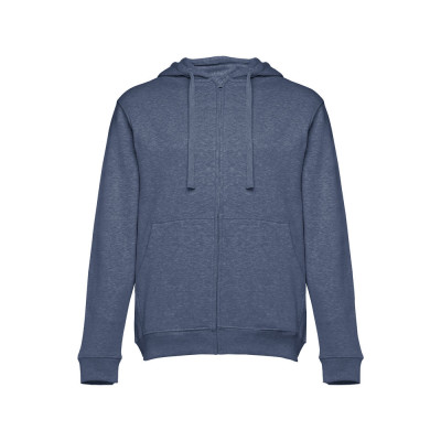 THC AMSTERDAM. Men's hoodie in cotton and polyester with full zip